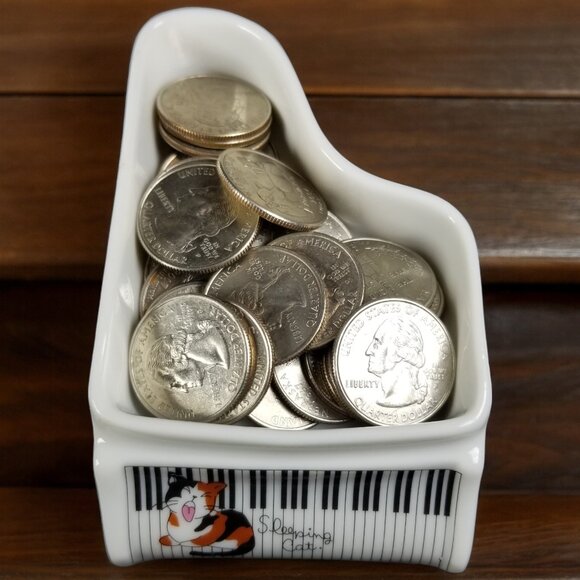 Cat's World Piano Trinket Box. Kitty Poses & Music Notes AKEMI TAKAGI Japan - Picture 13 of 15